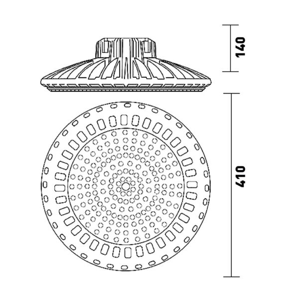 High Bay LED UFO Inspire 200W - DSC 4500K - Ledme - LM6738 – Image 2