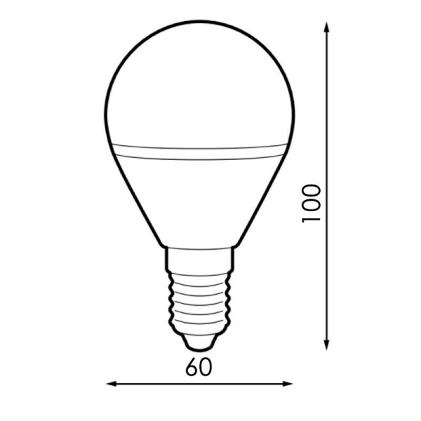 Ampoule Led E14 G60 7W 3000K - Ledme - LM7013A – Image 2