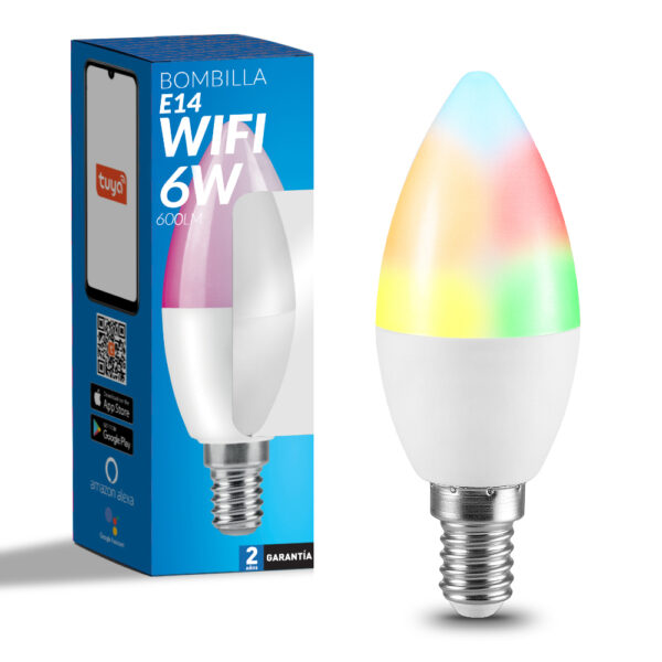 Bombilla LED SmartHome C37 6W RVB+CCT - Ledme - LM7144