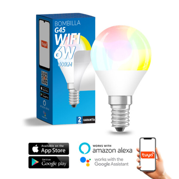 Ampoule LED SmartHome G45 6W RVB+CCT - Ledme - LM7145
