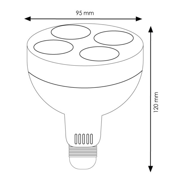 Bombilla LED E27 PAR30 35W 4500K - Ledme - LM7152 – Image 2