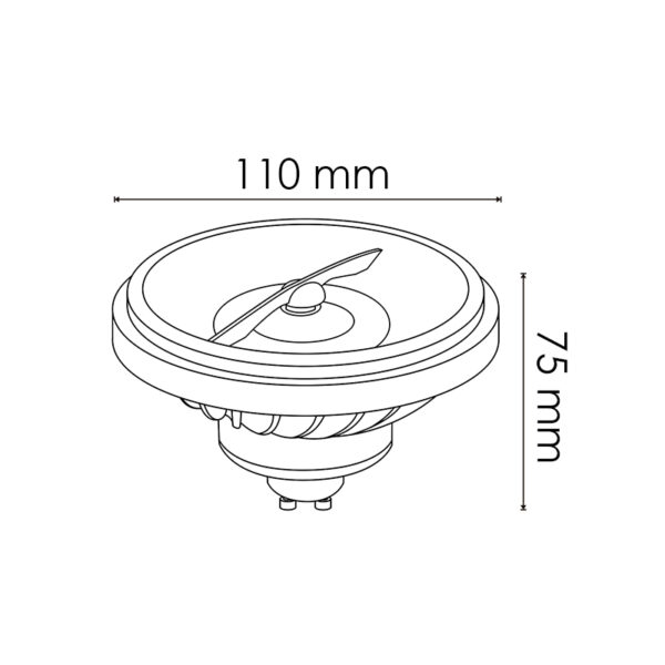 Bombilla LED Étoile GU10 AR111 15W 24º 4500K - Ledme - LM7155 – Image 2