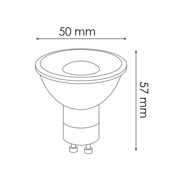 Bombilla LED GU10 Verre 7W 38º 6000K - Ledme - LM7177 – Image 2