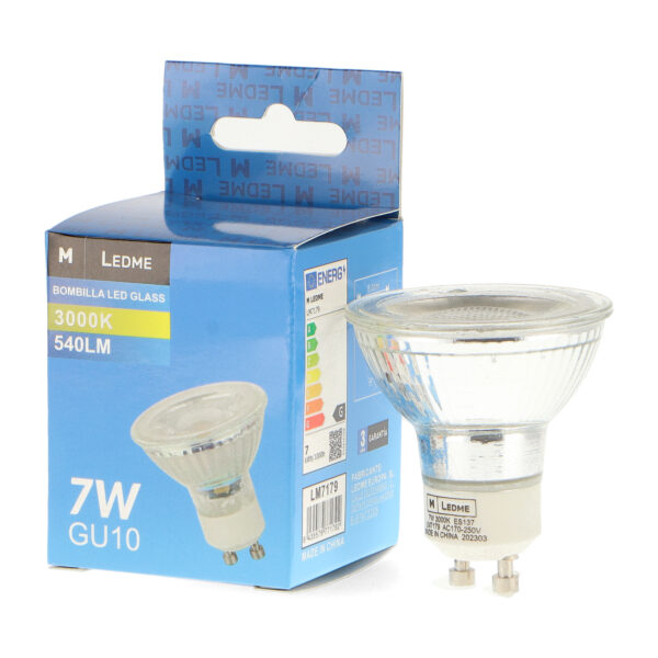 Bombilla LED GU10 Verre 7W 38º 6000K - Ledme - LM7177