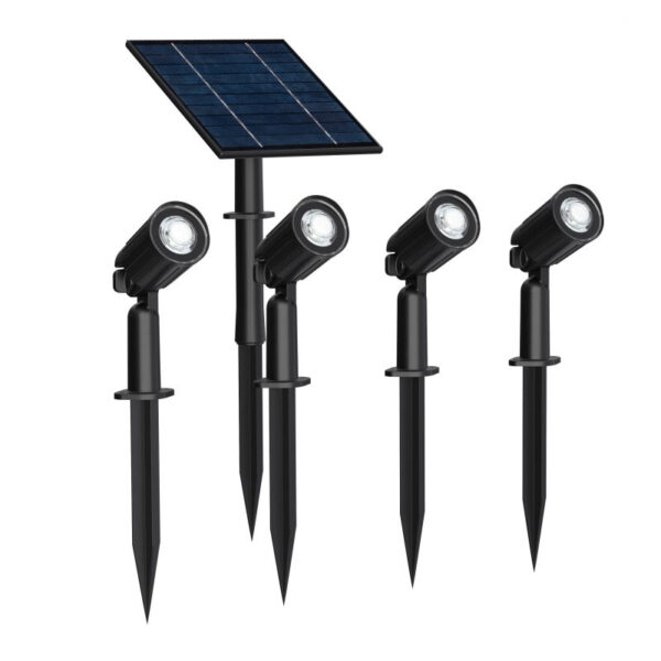Kit de 4 Spots Solaires LED avec Piquet Roxi 3000K - Ledme - LM7374