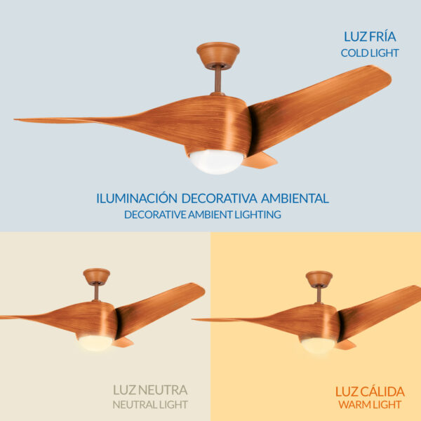 Ventilateur de Techo LED Madera Fanton CCT - Ledme - LM8081 – Image 5