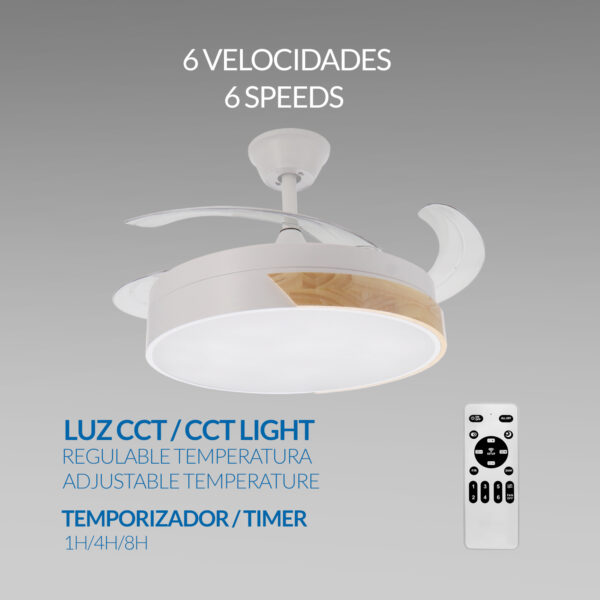 Ventilateur de plafond LED Messe Nature - Ledme - LM8094 – Image 4