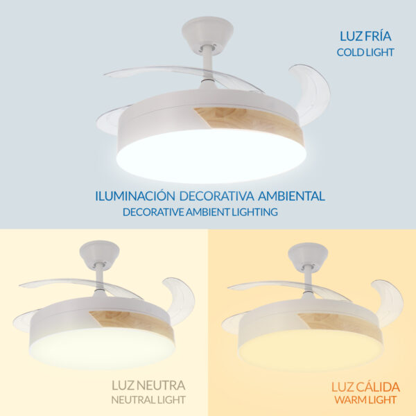 Ventilateur de plafond LED Messe Nature - Ledme - LM8094 – Image 6