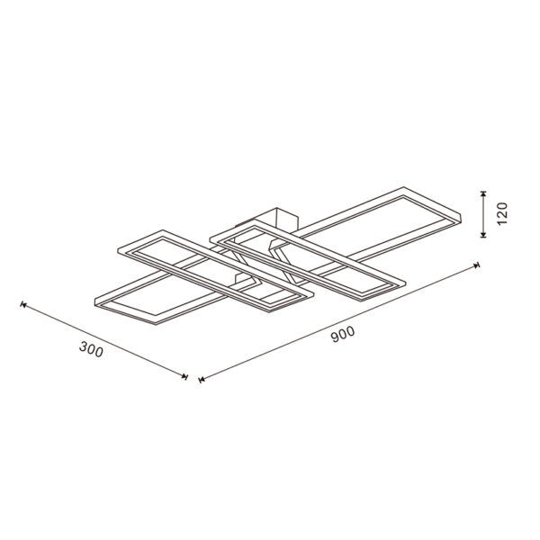 Plafonnier LED Kube CCT - Ledme - LM8124 – Image 2