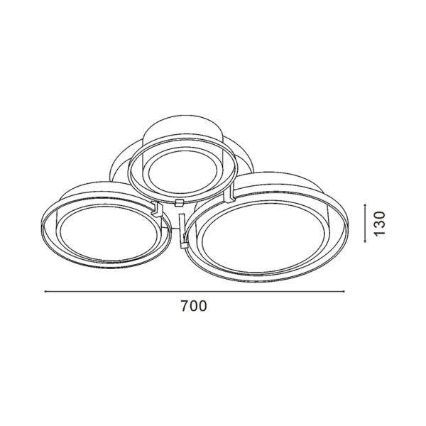 Plafonnier Led Obsesion 113W - DSC CCT - Ledme - LM8138 – Image 2