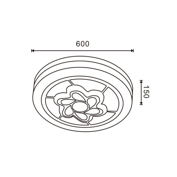 Plafonnier décoratif LED Circle Flower Argent - DSC CCT - Ledme - LM8160 – Image 2