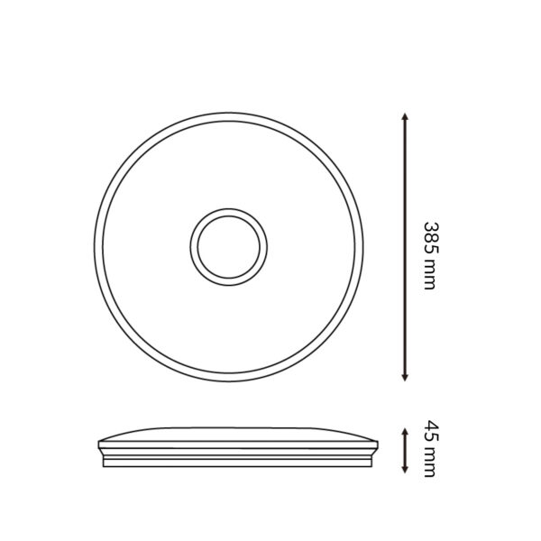 Plafonnier circulaire Turin LED CCT 40W CCT - Ledme - LM8231 – Image 3