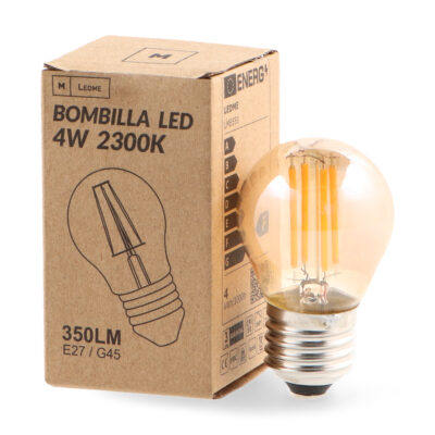 Ampoule LED à Filament E27 G45 4W Ambre 2300K - Ledme - LM8551