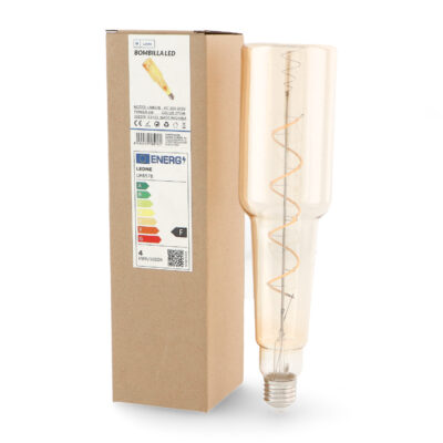 Ampoule LED à Filament Spiralé E27 Bouteille 70 mm 4W Ambre - Ledme - LM8578