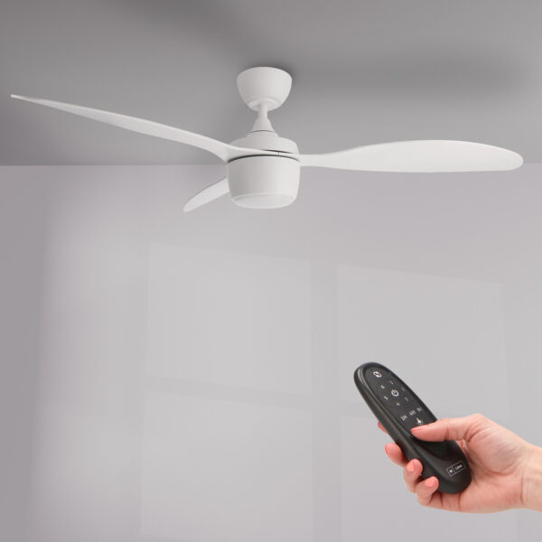 Ventilateur de plafond LED Lin Blanc - Ledme - LM8803