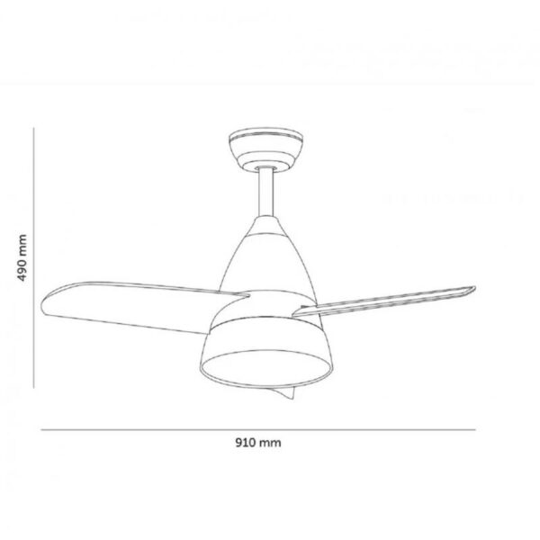 Ventilateur de plafond LED Noir Silence - Ledme - LM8806 – Image 2
