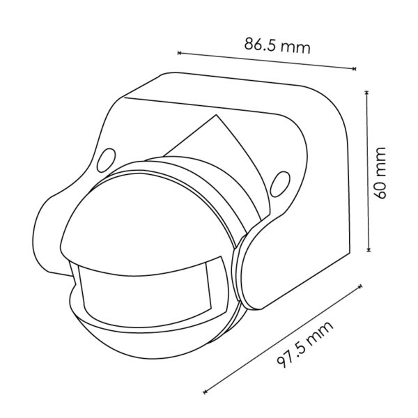 Détecteur de mouvement PIR de surface 180º - Ledme - LM9013 – Image 2