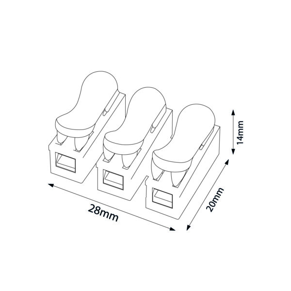 Multiprise avec clip de connexion rapide 3 pôles - Ledme - LM9020 – Image 2