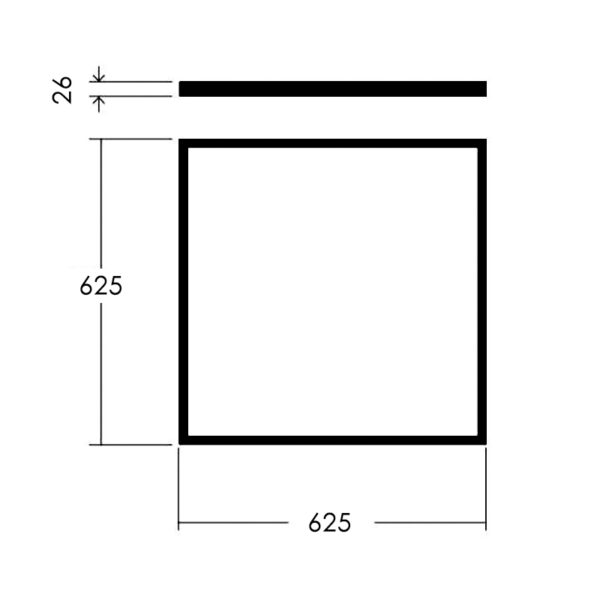 Panneau cadre encastrable 60X60 Blanc - Ledme - LM9035 – Image 2