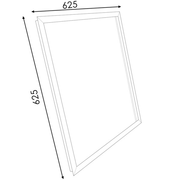 Panneau cadre encastrable 60X60 Blanc (Démonté) - Ledme - LM9039 – Image 2