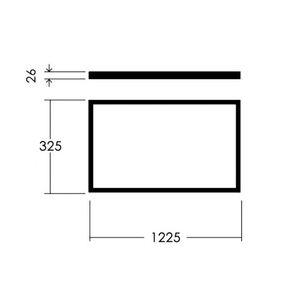 Panneau cadre encastrable 120X30 Blanc - Ledme - LM9045 – Image 2
