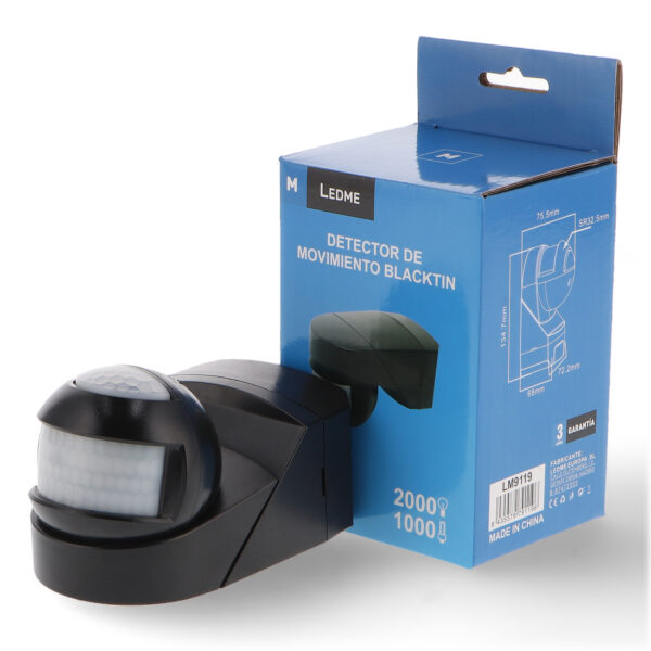Détecteur de mouvement PIR Blacktin Surface 180º - Ledme - LM9119 – Image 2