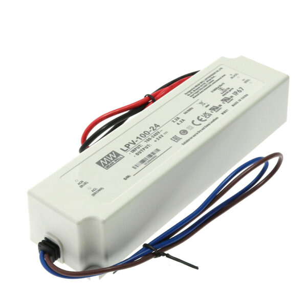 Alimentation pour bandes LED Mean Well 100W 24VDC IP67 LPV-100-24 - Ledme - LPV-100-24