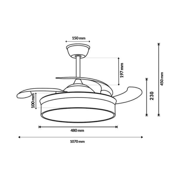 Ventilateur de plafond LED Messe CCT - Ledme - LM8086 – Image 2