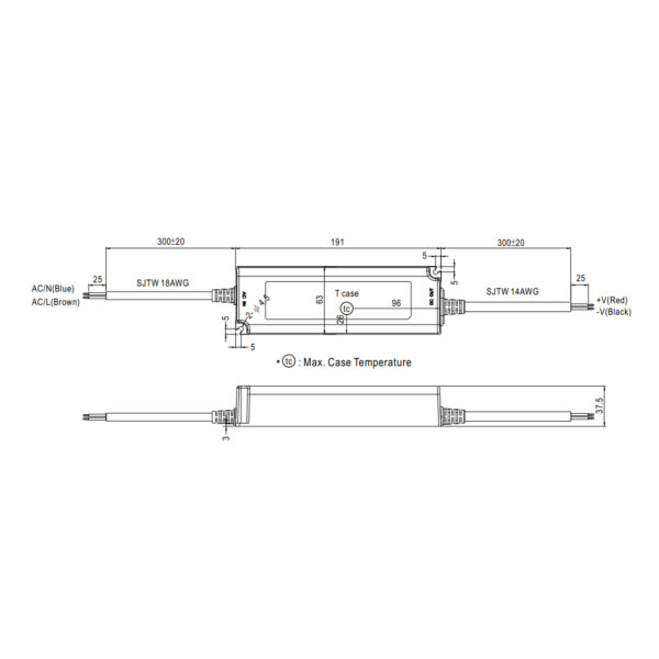 Alimentation pour bandes LED Mean Well 150W 24VDC IP67 LPV-150-24 - Ledme - LPV-150-24 – Image 2
