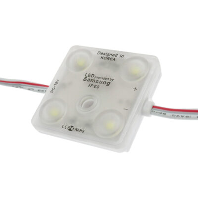Guirlande de 20 Modules de 4 LED SMD Samsung 12V DC 2W 6500K - Ledme - LM7162
