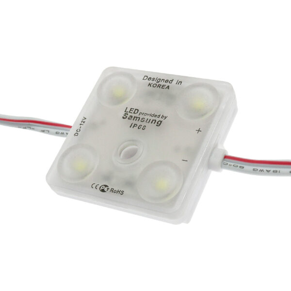 Guirlande de 20 Modules de 4 LED SMD Samsung 12V DC 2W 6500K - Ledme - LM7162