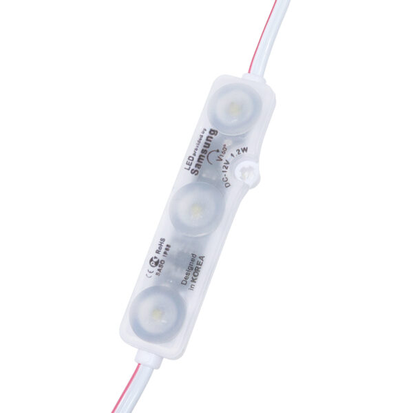 Chaîne de 20 modules de 3 LED SMD Samsung 12V DC 1,2W 6500K - Ledme - LM7161