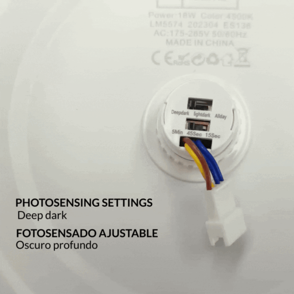Panneau de surface circulaire série Sensor Light 18W 6000K - Ledme - LM5571 – Image 4