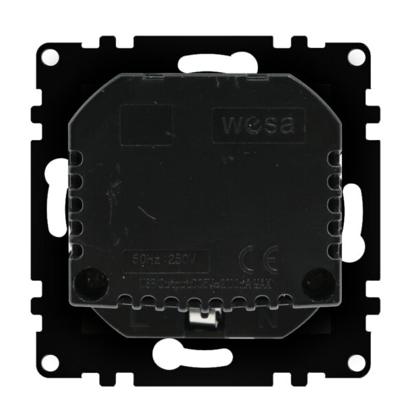 Prise encastrée de type Schuko avec USB - PJ Gris - Ledme - PJ-19-G – Image 3