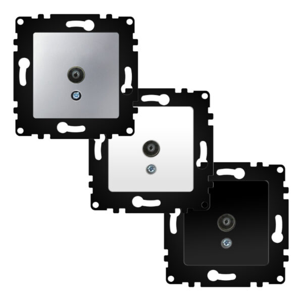 Module Prise Intermédiaire TV - PJ Noir - Ledme - PJ-43-B