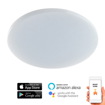 Plafonnier LED SmartHome RainBow 24W IP54 Wifi App CCT - Ledme - LM8230