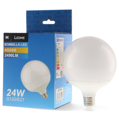 Bombilla LED E27 G120 24W 6000K - Ledme - LM7101