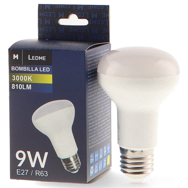 Ampoule LED E27 R63 9W 6000K - Ledme - LM7084