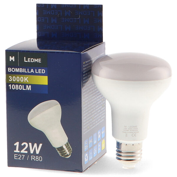 Ampoule LED E27 R80 12W 3000K - Ledme - LM7089