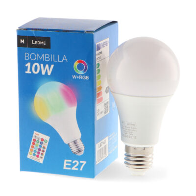 Ampoule LED Couleurs A60 E27 10W RGBW avec Télécommande - Ledme - LM7143