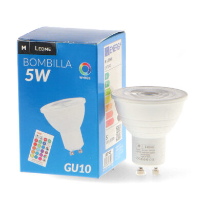 Ampoule LED Couleurs GU10 5W RGBW avec Télécommande - Ledme - LM7142