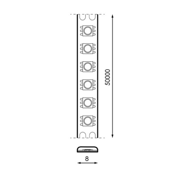 Tira de LED 24V DC SMD3535 Série Clasic IP20 120 Led/m - 10 Metros Azul - Ledme - LM2394 – Image 2