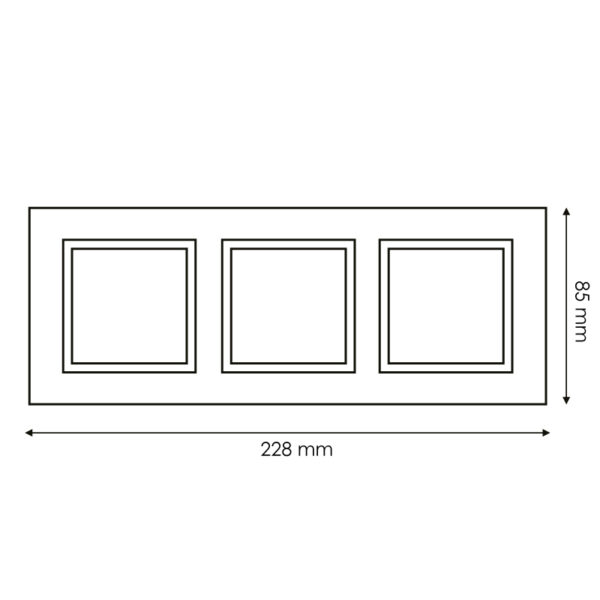 Châssis PC pour 3 modules - FMMB Gris - Ledme - FMMB-50-G – Image 2