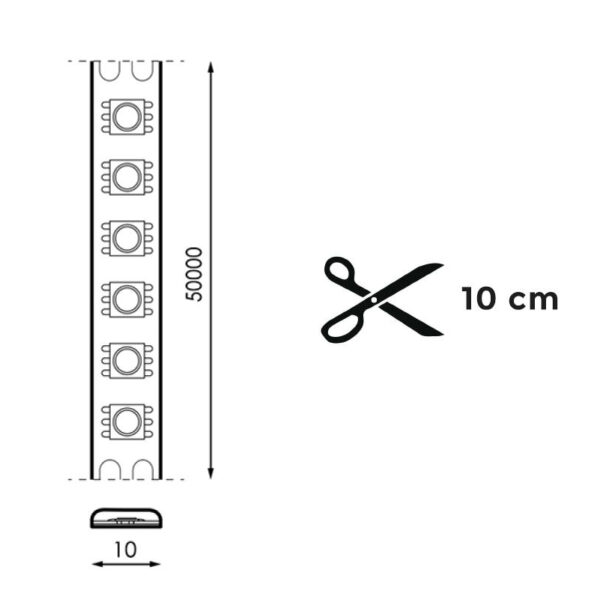 Tiroir LED 220VAC SMD2835 ProStrip 12W/m IP65 - 50 mètres 2100K - Ledme - LM2614 – Image 2