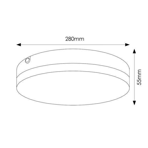 Plafonnier LED rond Nature 24-18-15-12W IP65 - Ledme - LM8235 – Image 2