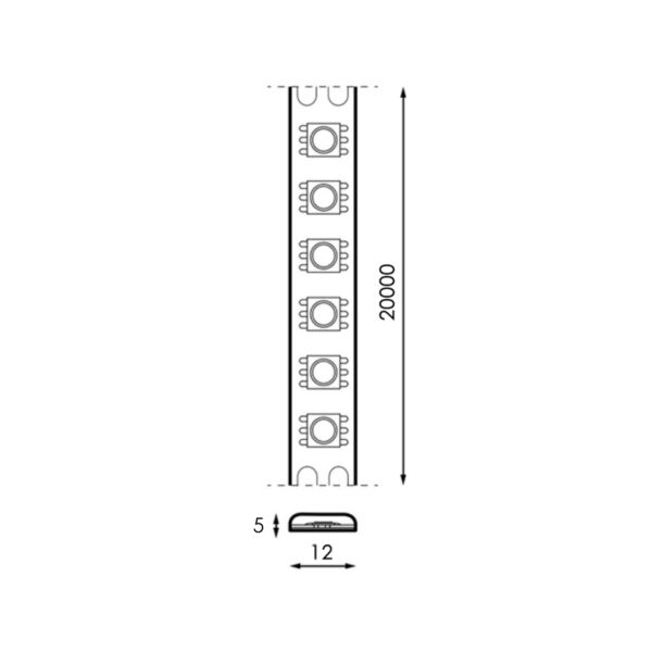 Tiroir LED 24V DC SMD5050 Videny IP68 60 Led/m - 20 Métros 6000K - Ledme - LM2143 – Image 2