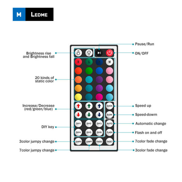 Pack Ruban LED 12V 5050 30L RGB - 5 mètres RGB - Ledme - LM2404 – Image 2