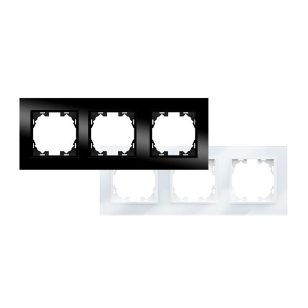Cadre en verre pour 3 modules - FB Noir - Ledme - FB-50-B