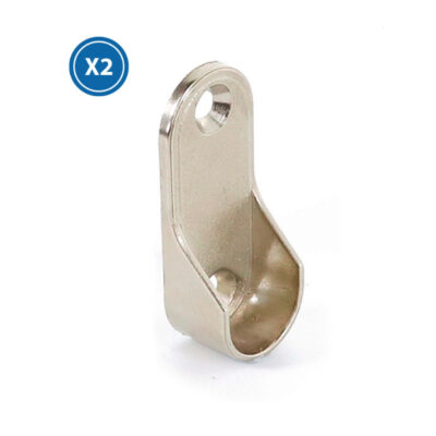 Cache métallique pour extrémités d'armoires profilées LED - Pack 2 - Ledme - LM3964