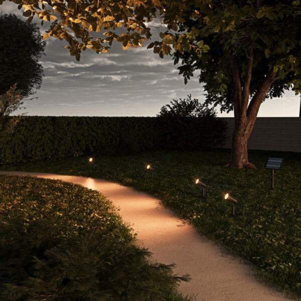 Kit de 4 Spots Solaires LED avec Piquet Roxi 3000K - Ledme - LM7374 – Image 3